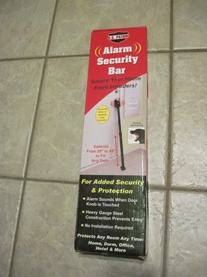 U.S. Patrol Adjustable Door Bar Security Sound Alarm - Safety Bar- New - Image 1 of 4