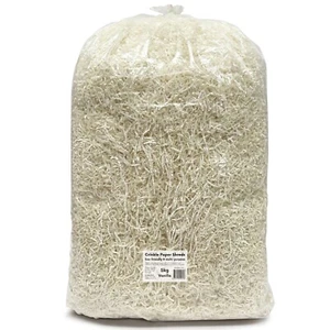 Crinkle Paper Shreds Vanilla Cream Shredded Hamper Box Filler Fill Stuffing 5kg - Foto 1 di 3