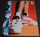 1991 Print Ad Side 1 Aerobic Shoes Cross Training Women's Fitness Workout Art