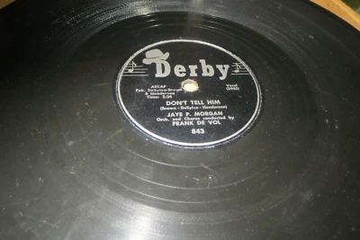 78RPM Derby Jaye P Morgan + De Vol - Ring Telephone / Don't Tell Him, clean V V+ - Image 1 of 4