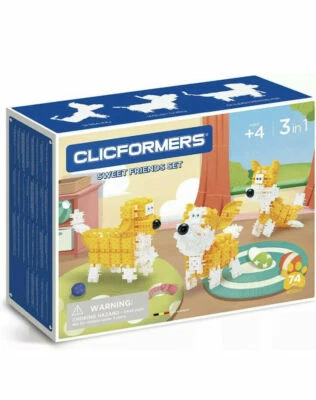 NIB Clicformers Sweet Friends 74 Pc Building Construction Set Dogs - Image 1 of 4