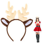 Rentiergeweih Stirnband Weihnachten Elche Kopfbedeckung mit Plüschohren für Kostüm-HA