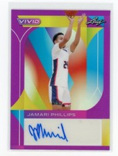 2022-23 Leaf Vivid Purple #BA-JP1 Jamari Phillips #1/5 Auto