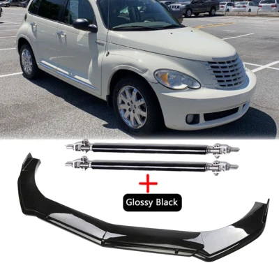 Front Bumper Lip Splitter Spoiler For Chrysler PT Cruiser Limited Glossy Black - Image 1 of 4