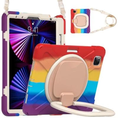 Shoulder Strap Case For iPad Pro 11 Air 4 5th  iPad 10th 9th 8 7 th Hybrid Cover - Image 1 of 4