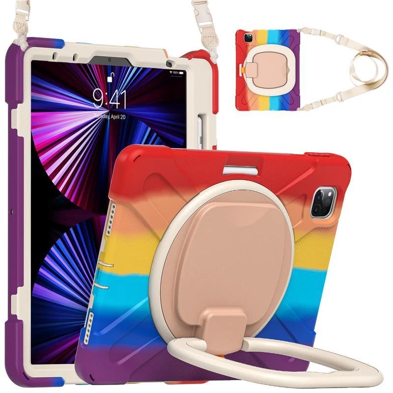 Shoulder Strap Case For iPad Pro 11 Air 4 5th  iPad 10th 9th 8 7 th Hybrid Cover - Image 1 of 4