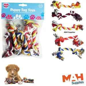Puppy Toy Puppy Tug Ropes 5 Pack Tug Toy Knotted Puppy Tug Toy Set - Picture 1 of 2