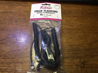 Kalimar Flash Coiled Sync Cord 15ft + Long With Female-Male Connectors. - Image 1 of 4