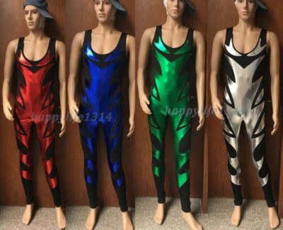 Medias/pantalones de lucha metálicos Zentai de spandex unisex para adultos S-XXL Foto 1 de 2