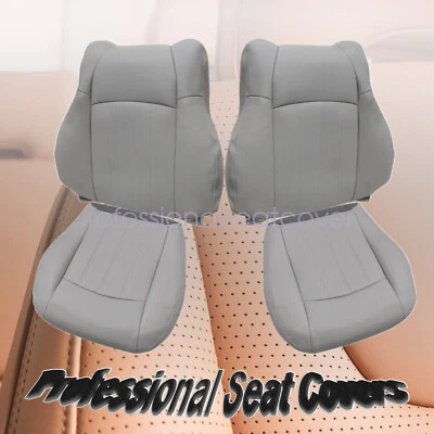 Cubierta de asiento delantera inferior y superior de cuero gris claro para Chrysler 300C 2005-2010 Foto 1 de 4