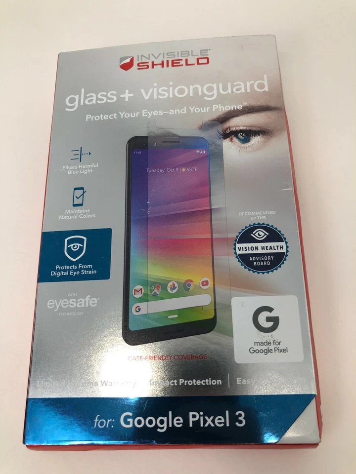 ZAGG 200301915 Tempered Glass Screen Protector for Pixel 3 - Clear
