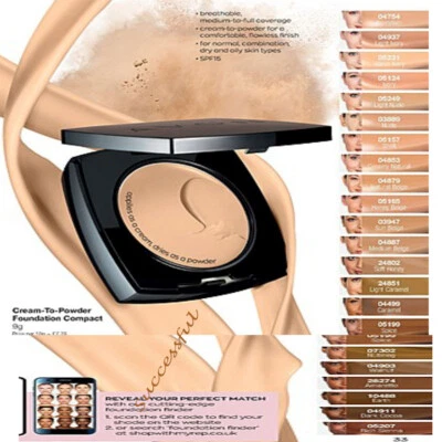 Avon True Colour Flawless Mattifying Cream-To-Powder  - VARIOUS SHADES - Image 1 of 2