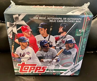 2019 TOPPS BASEBALL HOLIDAY SEALED MEGA BOX - GUERRERO ALONSO TATIS JR. RC YEAR - Image 1 of 4