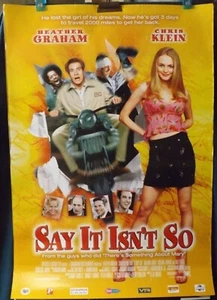 SAY IT ISNT SO HEATHER GRAHAM CHRIS KLEIN ORIGINAL ONE SHEET CINEMA POSTER - Picture 1 of 1