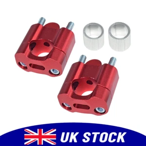 HandleBar Fat Bar Mount Clamps Risers Adaptor 7/8" to 1 1/8" Dirt Pit Bike ATV - Picture 1 of 7
