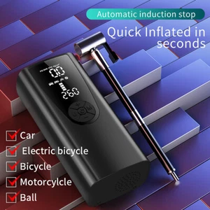 Car Tire Inflator Portable Tyre Cordless USB Rechargeable Y6V3 - Picture 1 of 12