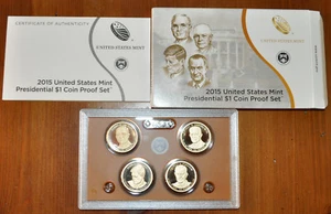 United States Mint 2015-S Presidental $1 Coins Set w/Box & COA - Picture 1 of 2