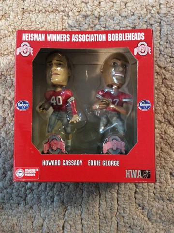 Ohio State Buckeyes Bobbleheads Eddie George and Howard Hopalong Cassady Pair Cover