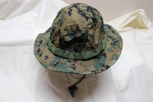 SOMBRERO BOONIE CUERPO DE MARINES DE EE. UU. USMC BOSQUE CAMUFLAJE GRANDE 7 1/4 A 7 3/8 - Imagen 1 de 13