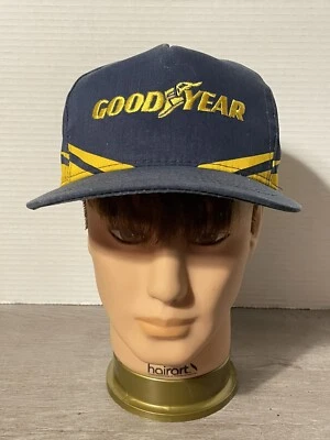 Gorra de camionero Goodyear vintage azul amarillo  Foto 1 de 4
