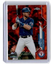 2020 Topps Chrome Orange Sapphire Jeff Mathis 05/25 Texas Rangers #645