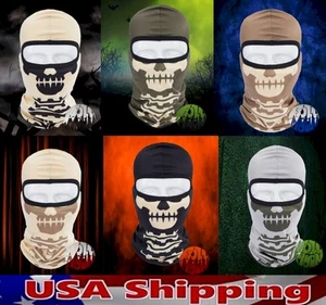 Nueva calavera táctica de cara completa impresa Balaclava Halloween Ski Motorcycle - Imagen 1 de 7