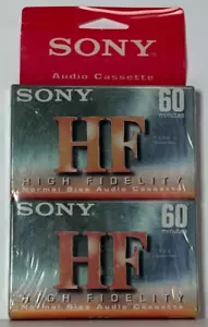 Cintas de casete en blanco para grabación de sesgo normal Sony HF tipo I paquete de 60 min 2 - Imagen 1 de 2