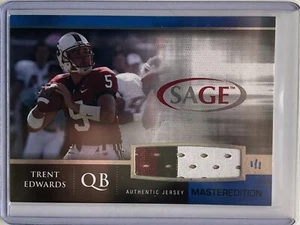 2007 Sage Trent Edwards 1/1 Master Edition Jersey Patch Bills - Picture 1 of 3