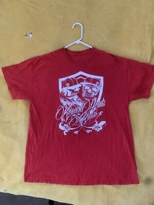 KNUCKLHEADZ Music Red Short Sleeve Graphic T-Shirt Sz L - Picture 1 of 3