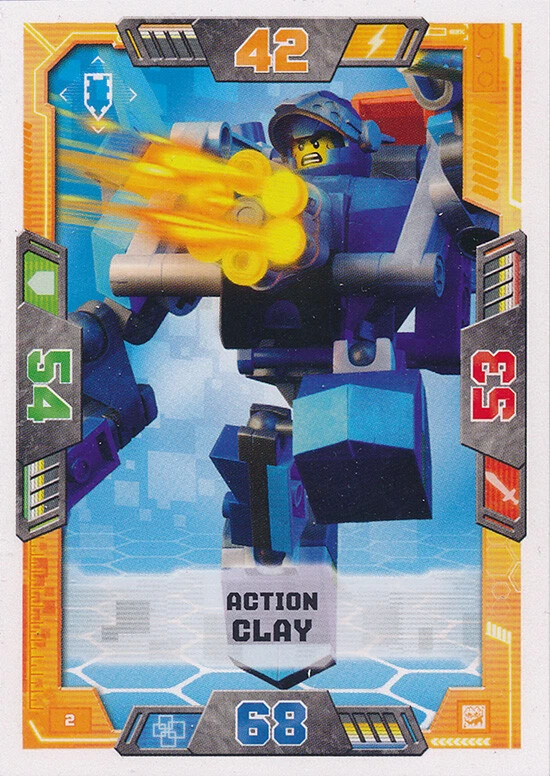LEGO Nexo Knights Sammelkarten Serie 2 - 2 - Action Clay - Helden - Bild 1 von 1