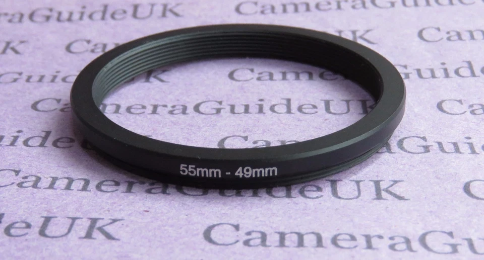 55mm to 49mm Male-Female Stepping Step Down Filter Ring Adapter 55mm-49mm  - Image 1 of 2