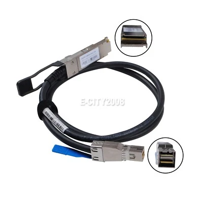 External SAS Cable QSFP SFF-8436 to SFF-8644 Hybrid HD Mini SAS Cable 0.5-2m - Image 1 of 4