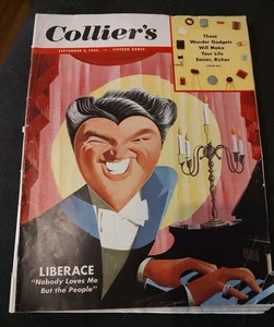 Collier's Magazine - Sept. 3, 1954 - Al Hirschfeld Liberace cover - Max Shulman - Picture 1 of 8
