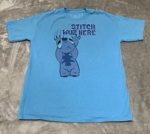 Disney Parks Stitch Shirt Jugend XL Blau Kurzarm Oberteil Disneyland Hanes - Bild 1 von 10