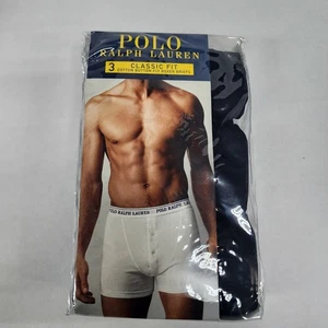Paquete de 3 calzoncillos boxer Polo Ralph Lauren calce clásico con botones negros pequeños - Imagen 1 de 2
