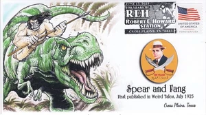 25-207, 2025, Robert E. Howard, Pictorial  Postmark, Event Cover, Spear and Fang - Picture 1 of 1