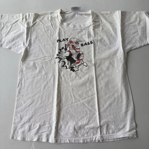 Vtg Wampler Foods Play Ball Baseball Vtg College Lane T-Shirt Sz L A3802 - Picture 1 of 6
