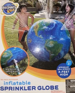 DISCOVERY KIDS 36” Inflatable Sprinkler Earth Globe NEW - NO BOX - Picture 1 of 3
