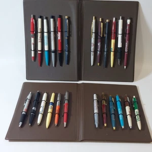 Vintage 1970-80er Jahre Souvenir Ritepoint Verkäufer Muster Stift Lot 24 Werbung 2 Etuis  - Bild 1 von 23