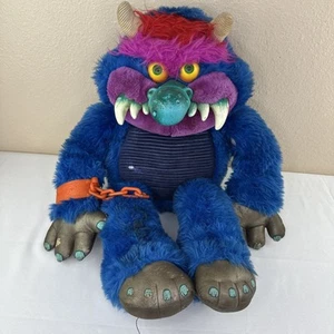 Vintage 1980s My Pet Monster Plush AmToy Big Original One Cuff Well Loved - Picture 1 of 14