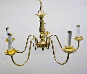 Vintage Messing 5 Arm Chandler Deckenleuchte New Old Stock - Bild 1 von 11