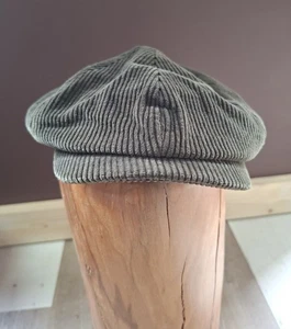Stetson Hatteras Corduroy Flat Cap - Olive Tag XL - Picture 1 of 10