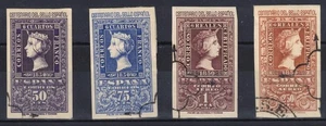 ESPAÑA SERIE CENTENARIO DEL SELLO CORTO Nº 1075/1076 + 1079/1080 - AÑO 1950 - Imagen 1 de 1