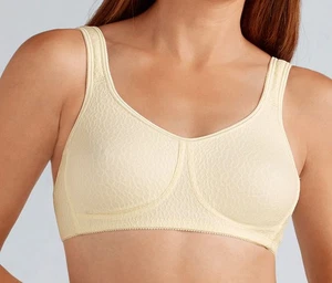 Amoena 'Mona' Non-Wired Pocketed Mastectomy Bra - Off White - SIZE 38DD - Picture 1 of 3
