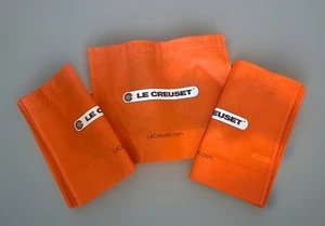 Le Creuset ❤️ Logo on Both Sides Shopper /Gift Bag  10x12x4.5” Set of 3 - Picture 1 of 1