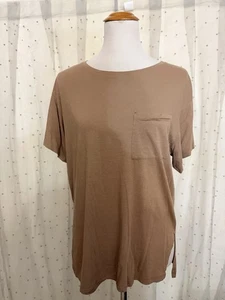 Top relajado manga corta Nova bronceado de moda Plus 1X - Imagen 1 de 9