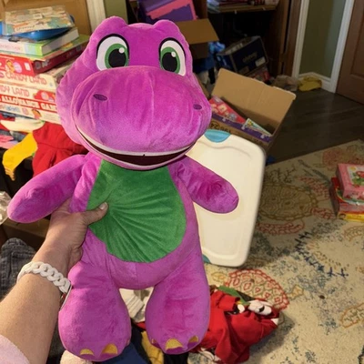 Fisher-Price Barney’s World Jumbo Barney 26 英寸毛绒大号柔软纹理 — 第 1/4 张图片