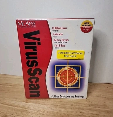 MCAFEE Virus Scan Anti-Virus Scan Software Windows 95 98 ME 2000 NT NIB Sealed - Image 1 of 3
