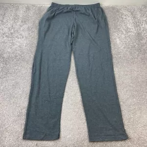 Gildan Sweatpants Men's Size 2XL Gray Elastic Waist Slash Pocket Polycotton - Picture 1 of 8