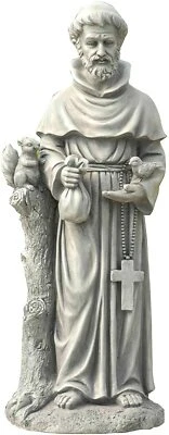 Fiberstone Stone Garden / Patio / Lawn / Flower Bed 31" St. Francis Statue - Image 1 of 4